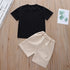 Boys summer suit short sleeve casual pants two-piece set